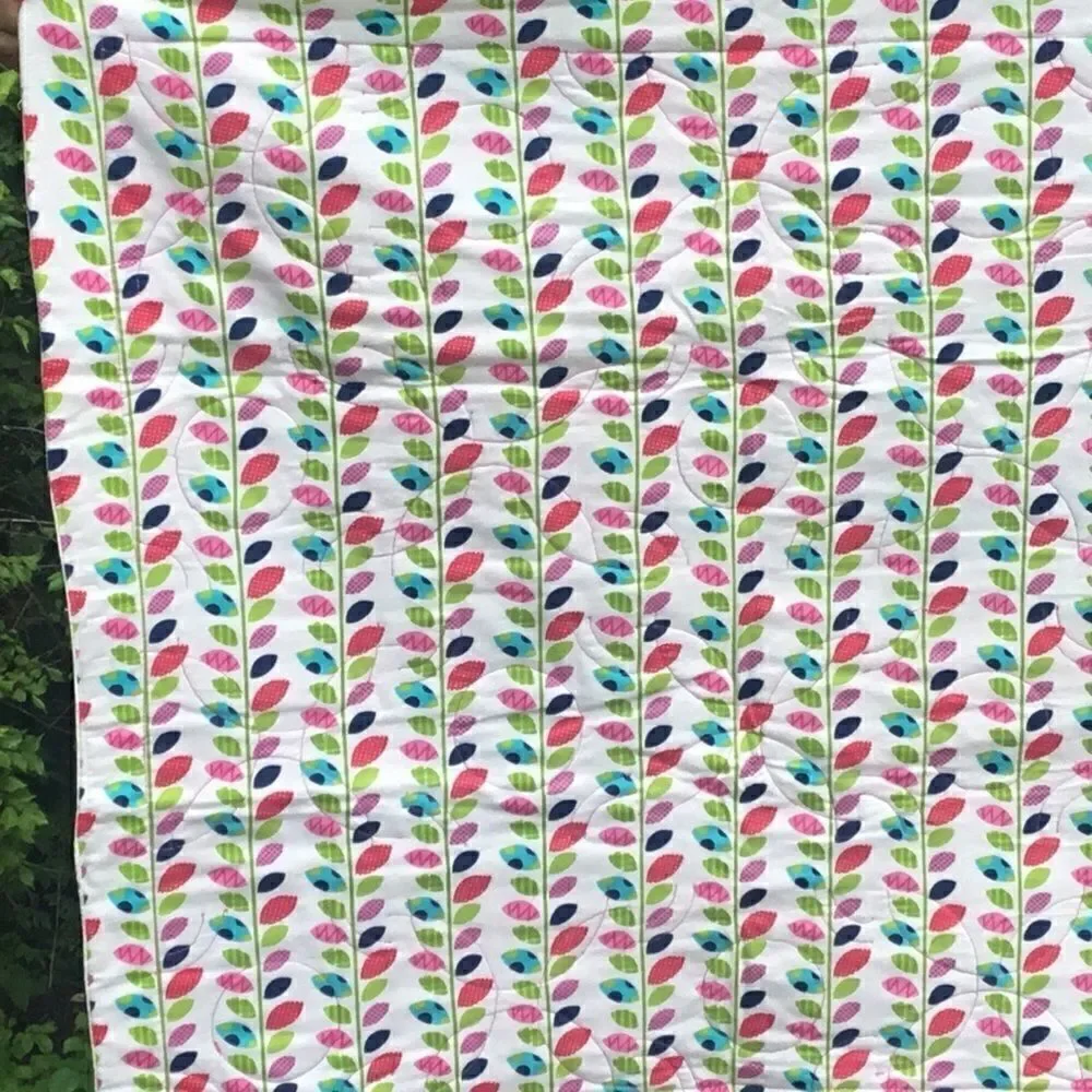 NWT. Hand Crafted Let’s Read Fuschia Quilt